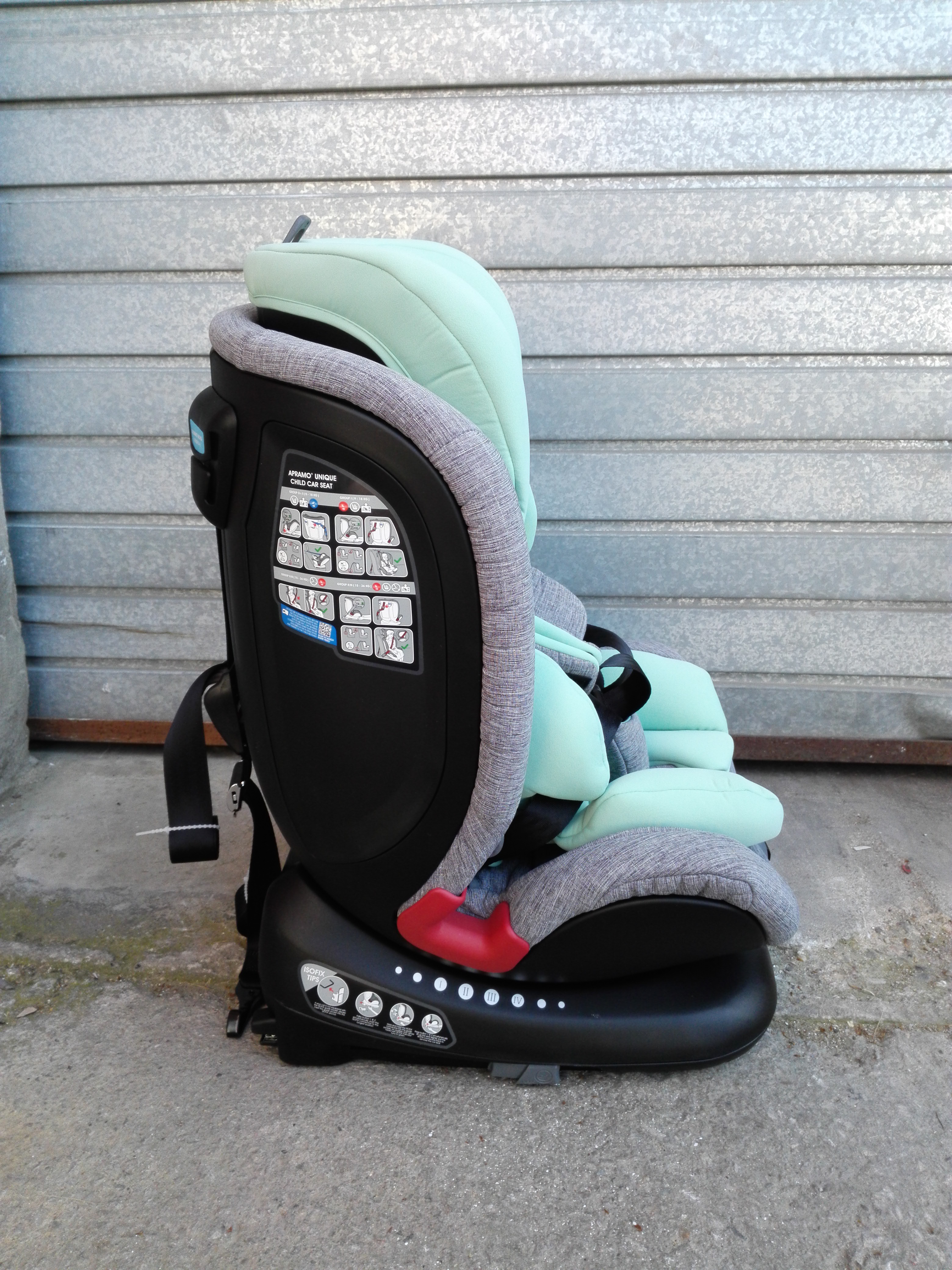 silla infantil +cojin bebe 0-12 años seguridad coche apramo unique 67x44x46 1u